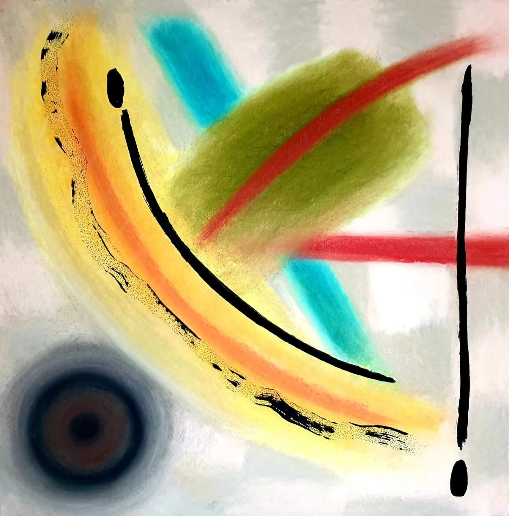 03_Gwendoline Rousvoal_Miroir n°2_Pastel and felt pen on paper_15.75x15.75x0.04