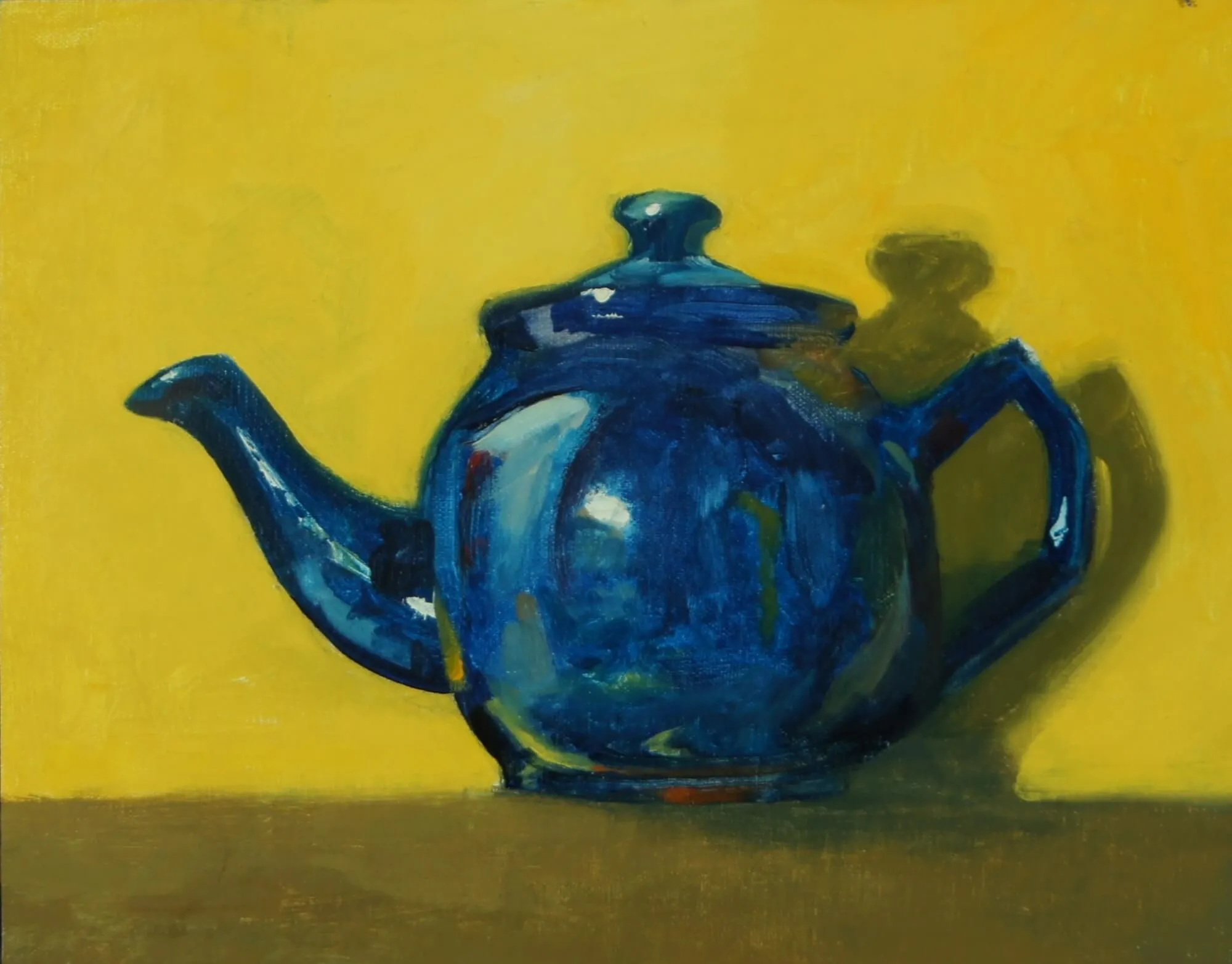 06_Mike McSorley_Blue Teapot_Oil on wood board_8x10