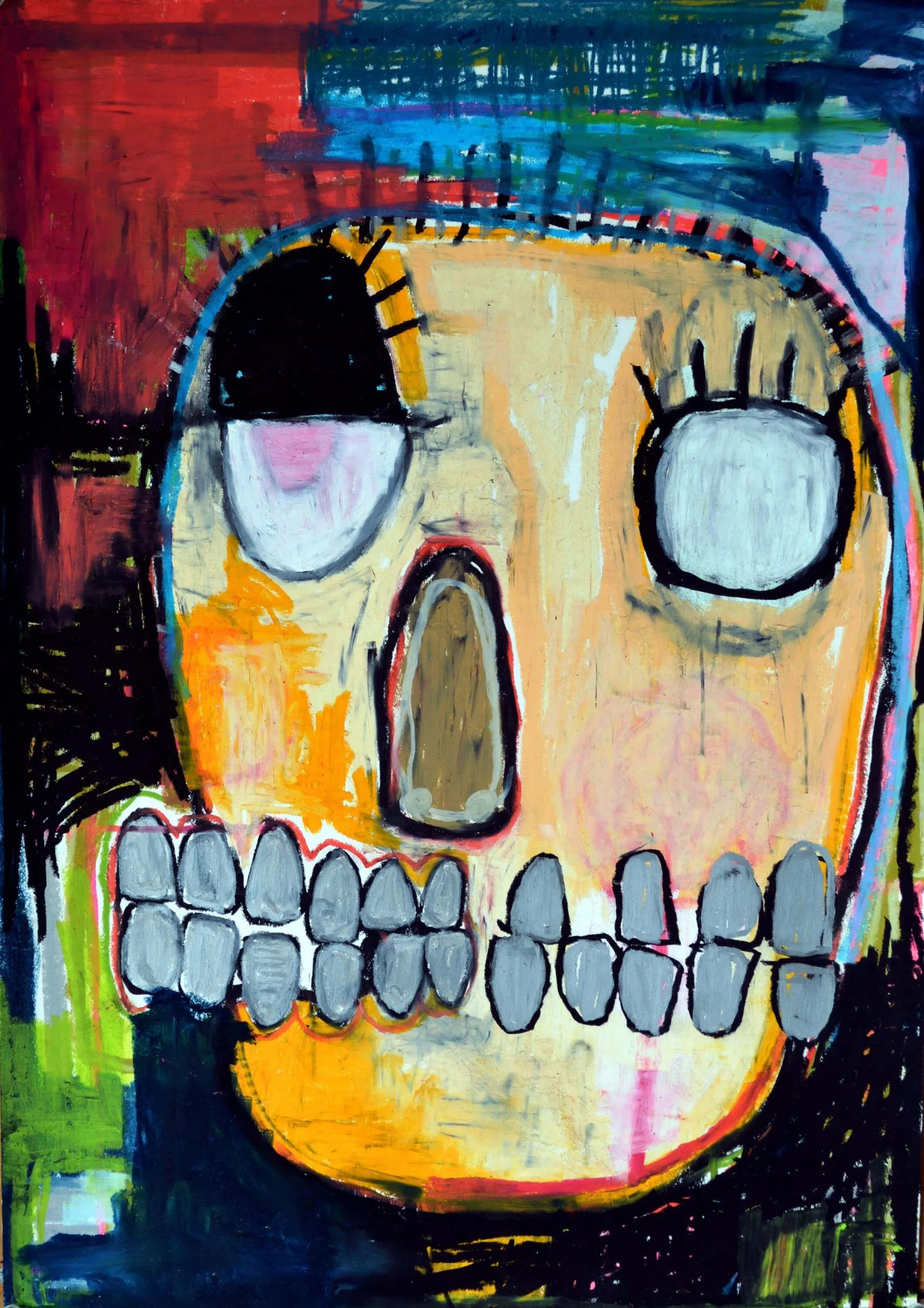 07_Norio Shiraishi_Weak people_Oil pastel on paper_21.26x14.96