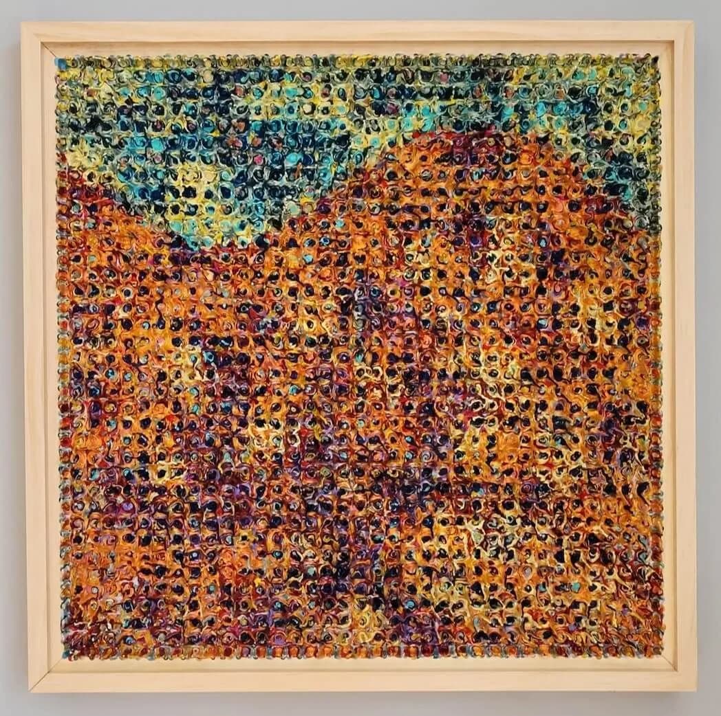 12_Lars Westby_Abstract Painting #5 Geomorphology Series_Acrylic on screen_25x25