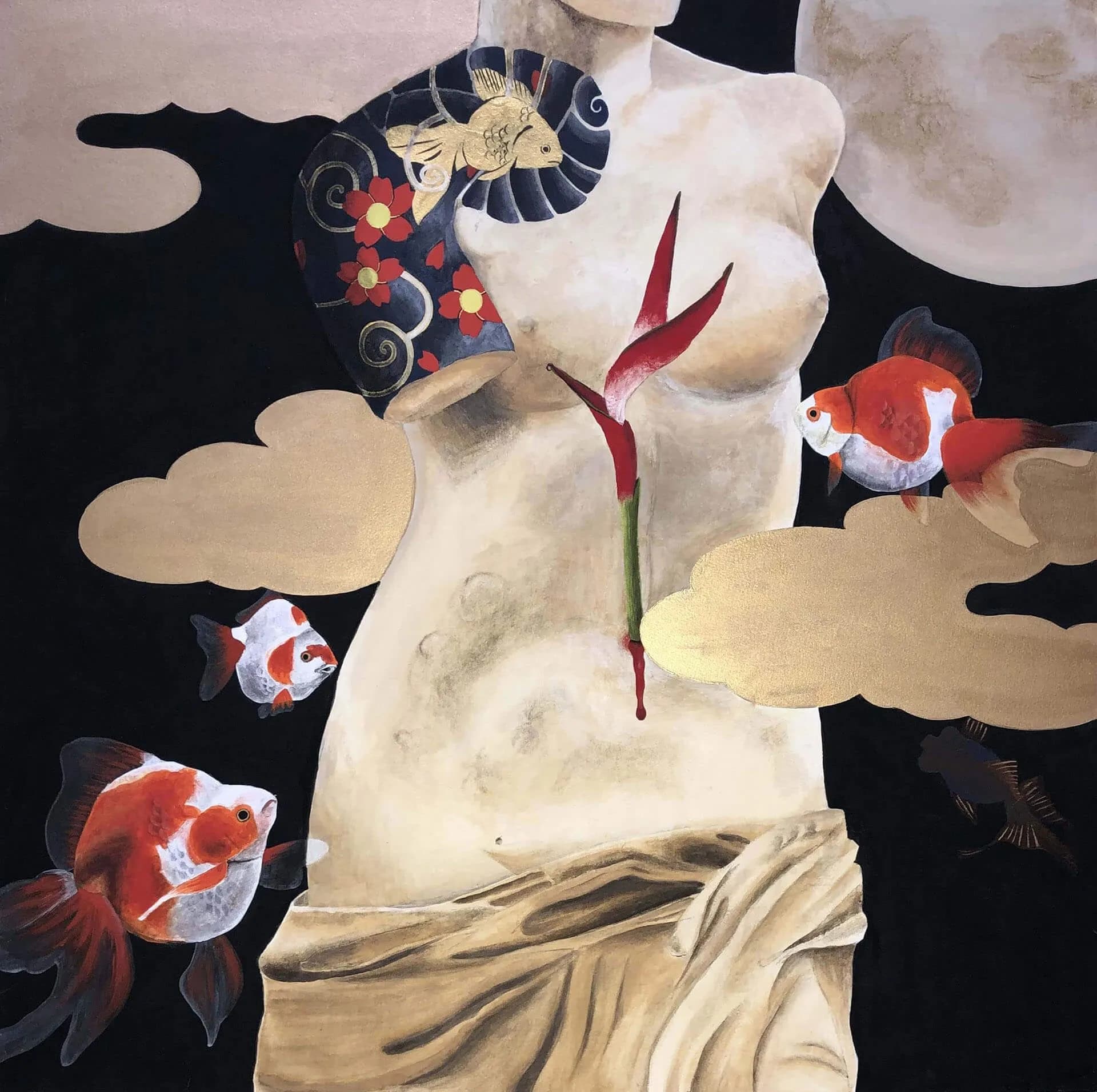 19_Kana Nakano_Identity_Japanese material on canvas_23.86x23.86