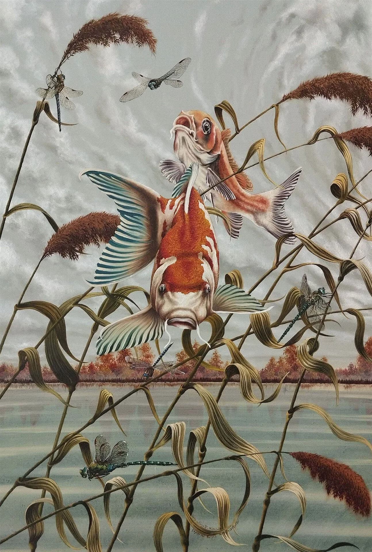 20_Romain Coquibus_Songe de carpe V_Oil on wood board_22.64x15.35