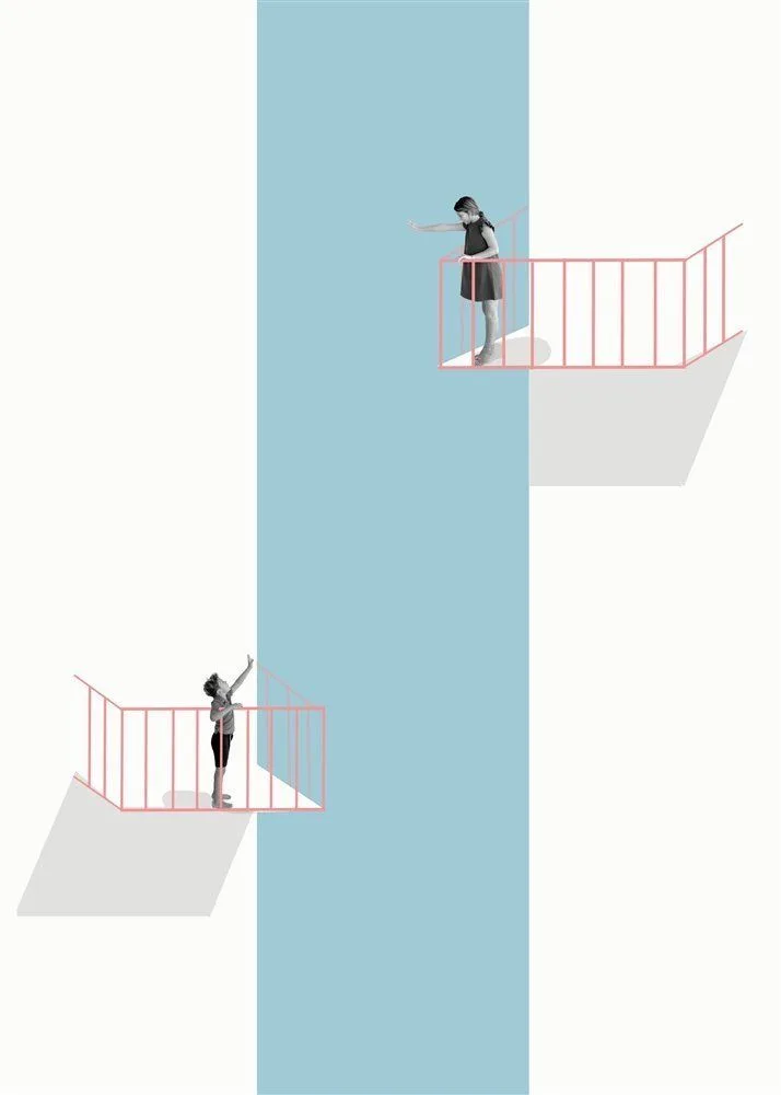Quarantine Is to Wave from my Balcony to your Balcony by Olga Fedorova