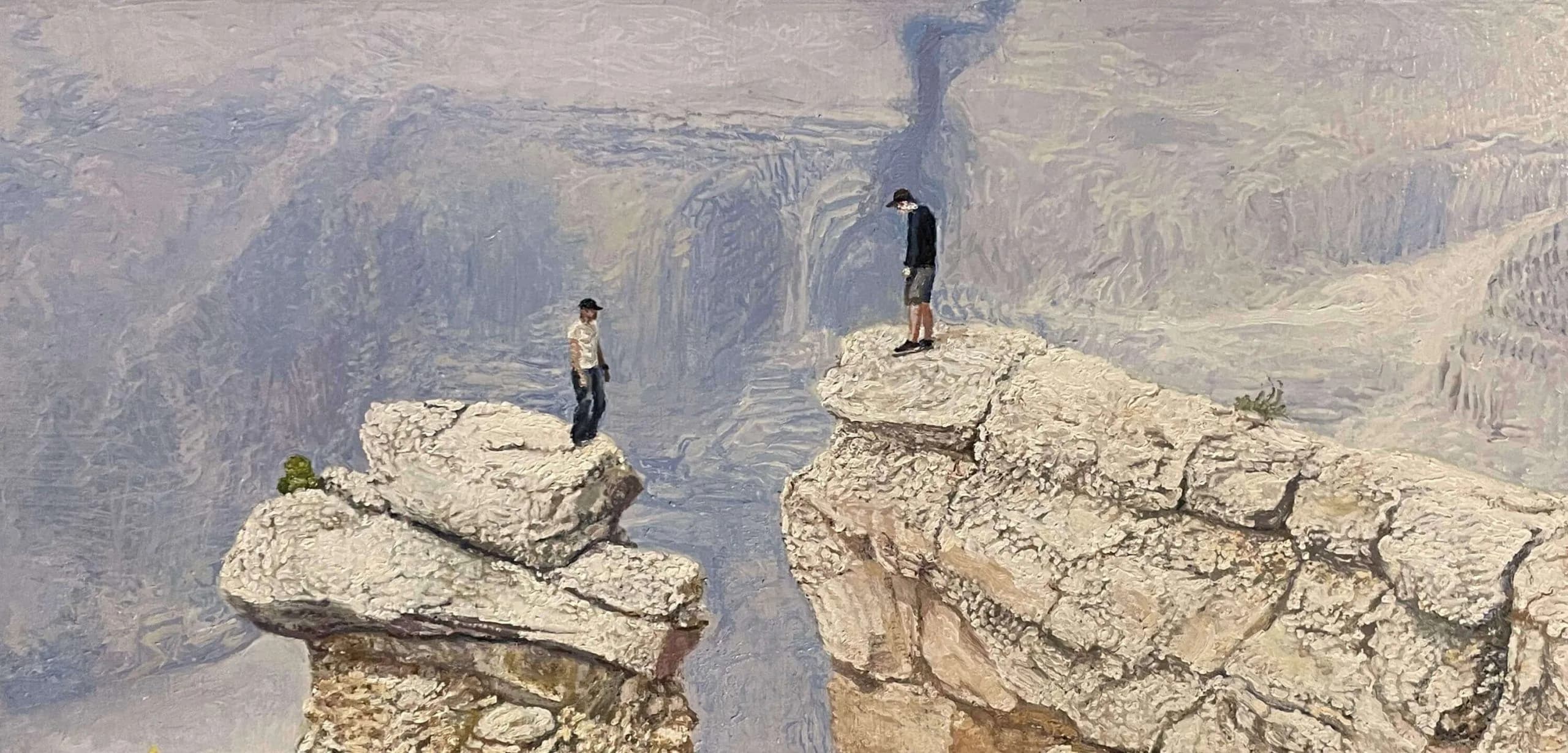 22_Gavin Coates_Daredevils_Oil on glass_11.5x23.5