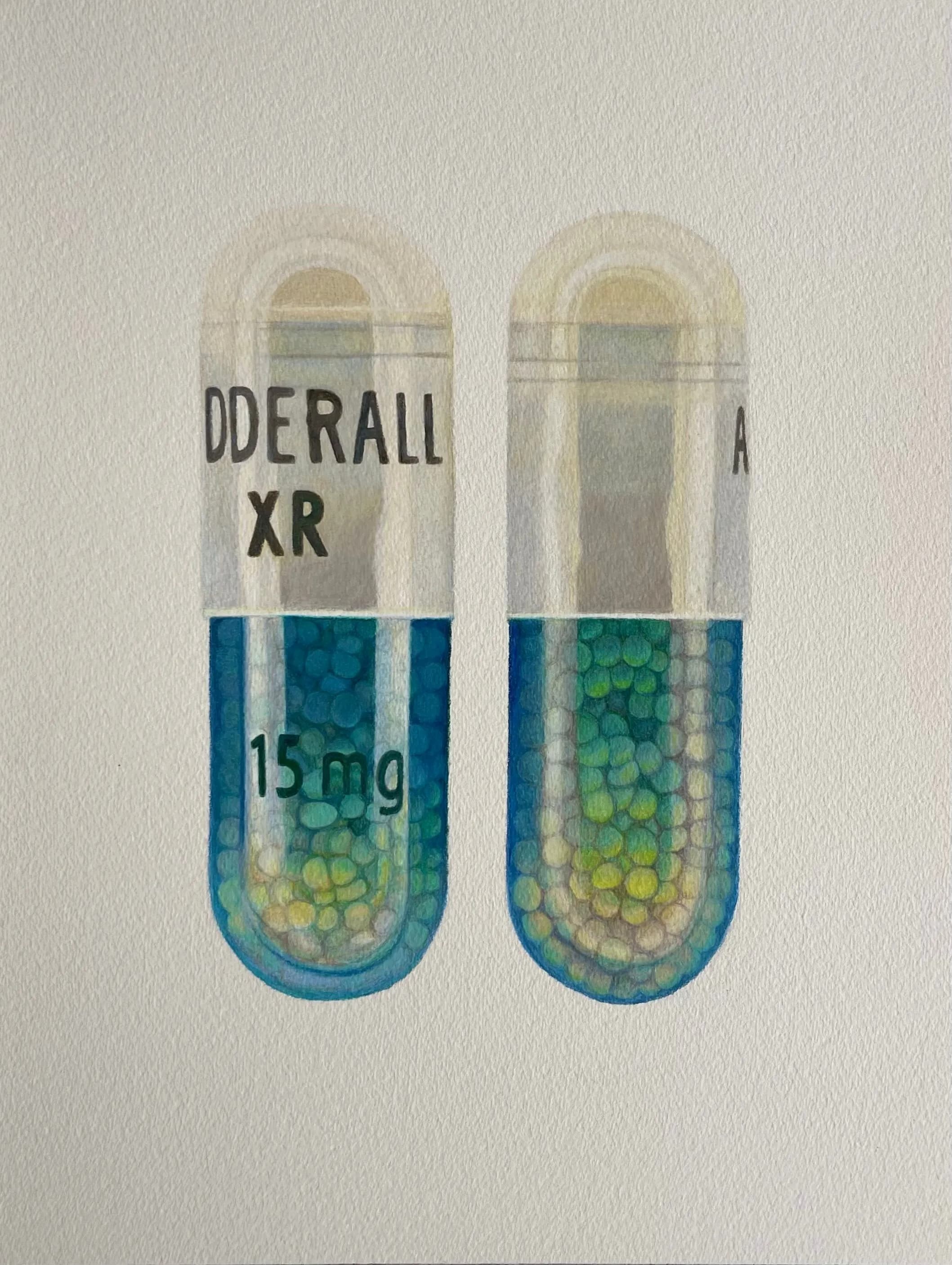 JIWON GHIM_Adderall XR 15mg_Color pencil_16x12