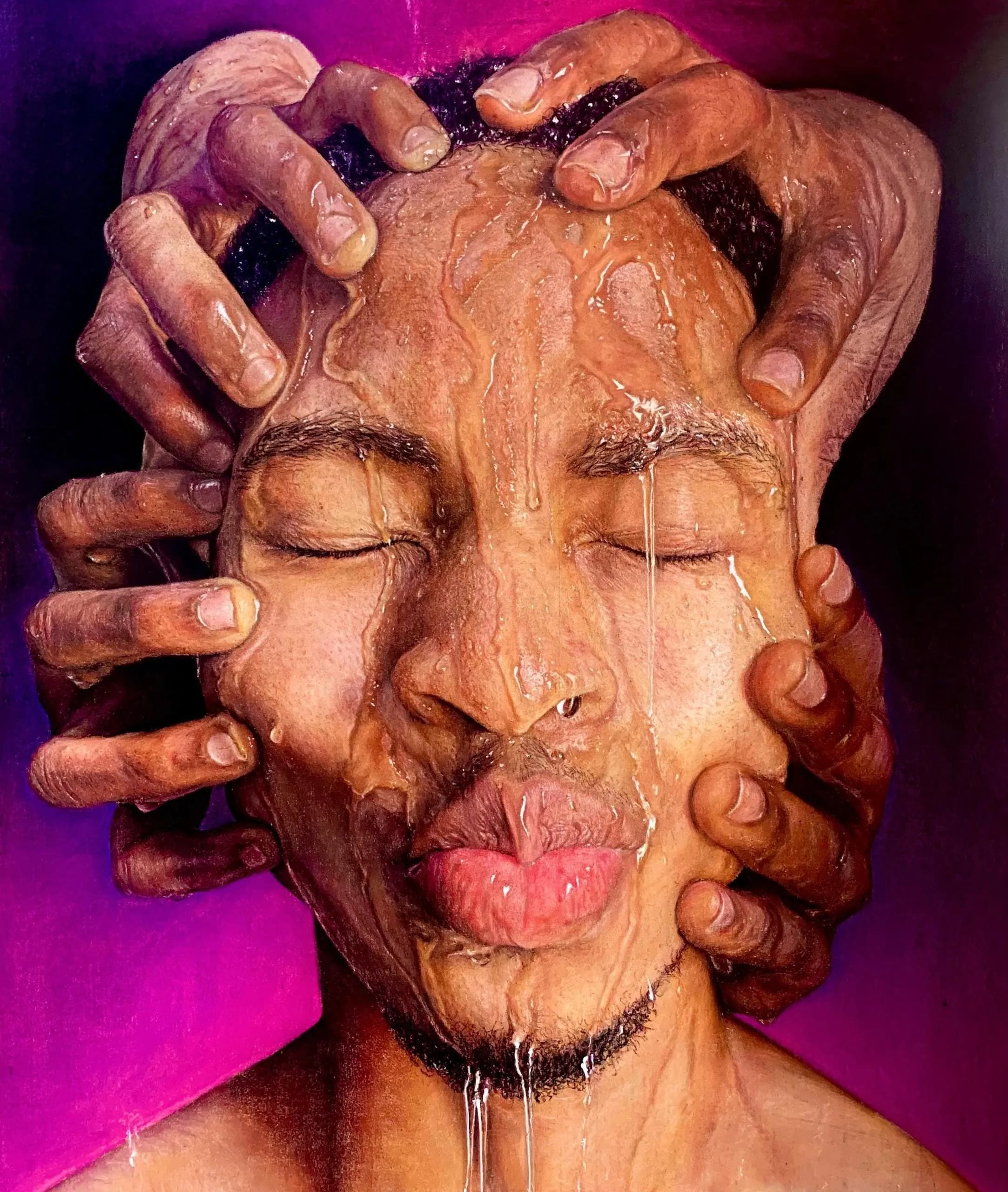 JOSEPH EGHEOSA IFADA_Piece in Chaos_Pastel chalk on board_40x28
