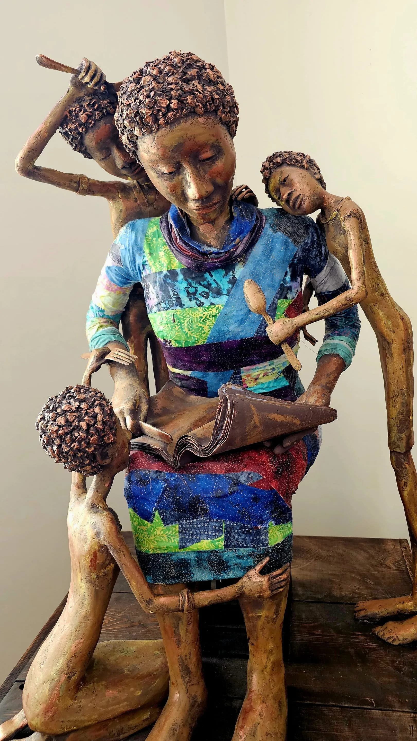 LINDA MICKENS_Mother as First Teacher_mixed media_39x29x28