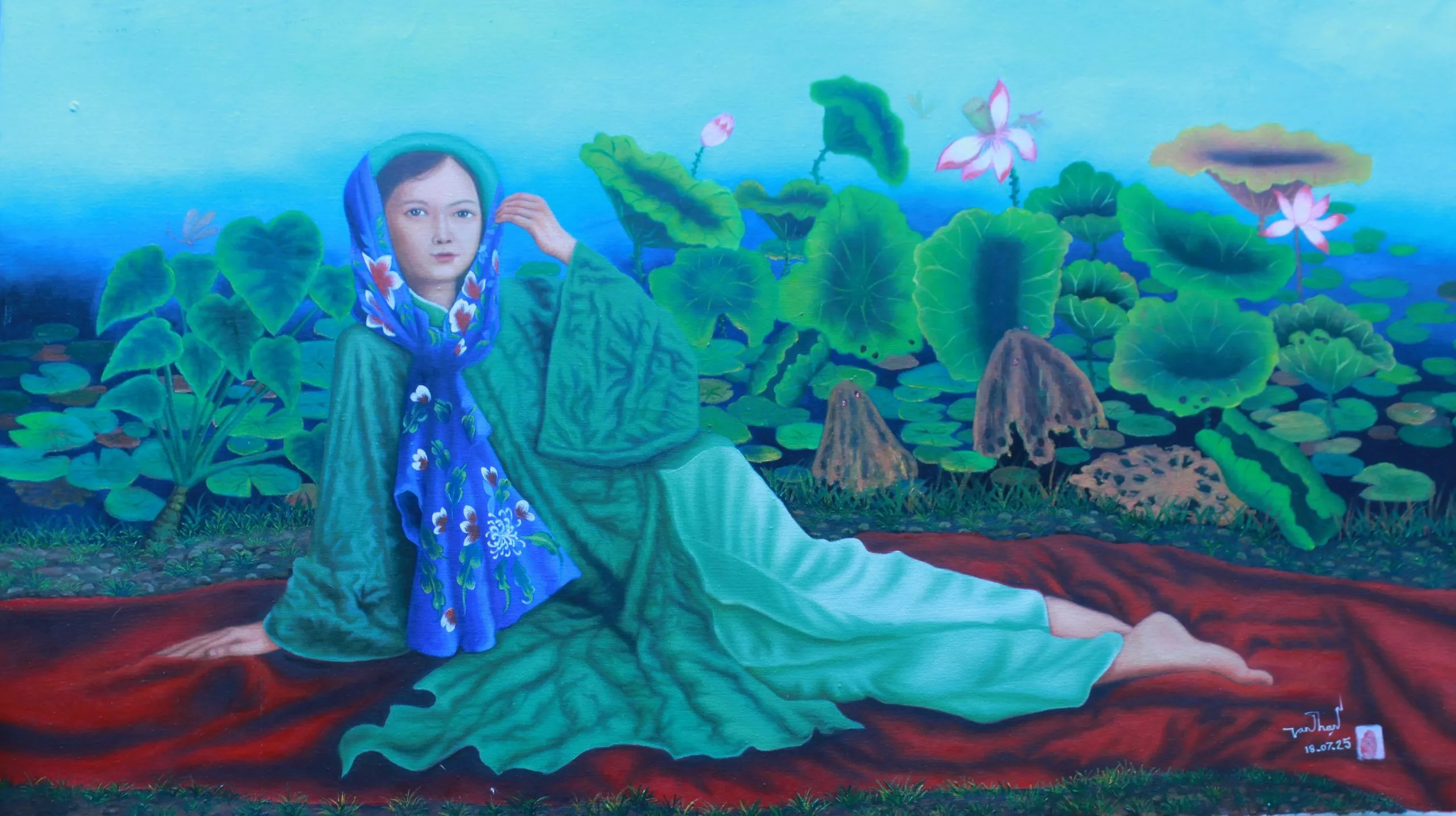 Van Thanh Artist_Grace by the Lotus Pond