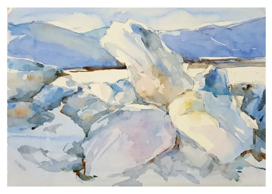 2018 Eric W. Shute- Ice Debris Ice Jam Series