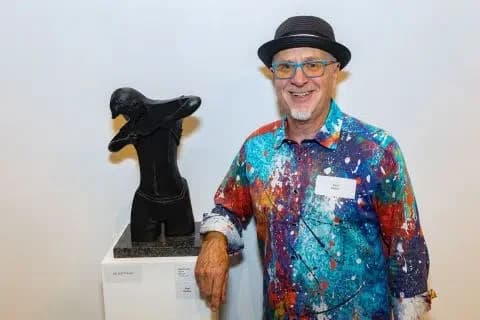 Paul Kroner at the opening reception